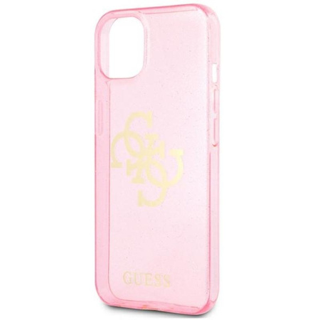 Guess Glitter 4G Big Logo - iPhone 13 mini case (pink)