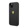 Étui en cuir Ferrari Stamp Sides - iPhone 14 Case (Noir)