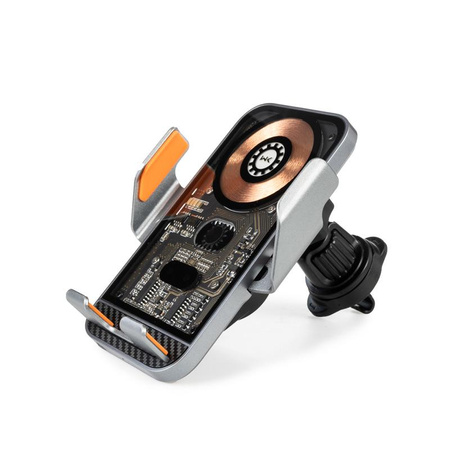WEKOME WP-U204 Vanguard Series - Automatický držák do auta s 15W bezdrátovým nabíjením (černý)