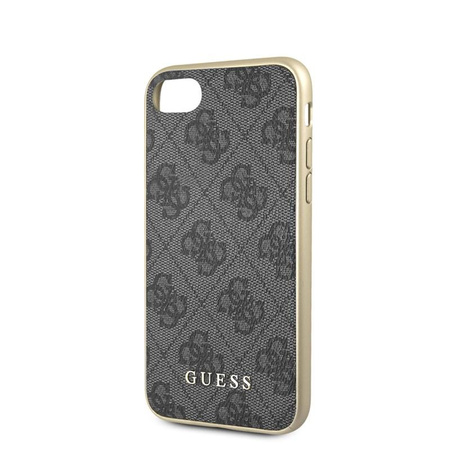Kolekce Guess 4G Charms - pouzdro pro iPhone SE 2022 / SE 2020 / 8 / 7 (šedé)