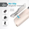 Speck Presidio2 Grip ClickLock & Magsafe - iPhone 15 Pro Tasche (Gebleichter Knochen / Erbstück Gold / Haselnussbraun)