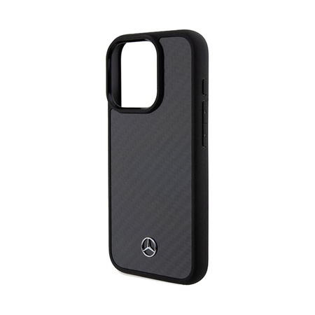 Mercedes Carbon Fiber Dynamic - Tasche für iPhone 15 Pro (Schwarz)