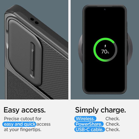 Spigen Optik Armor - Etui do Samsung Galaxy S24 (Czarny)