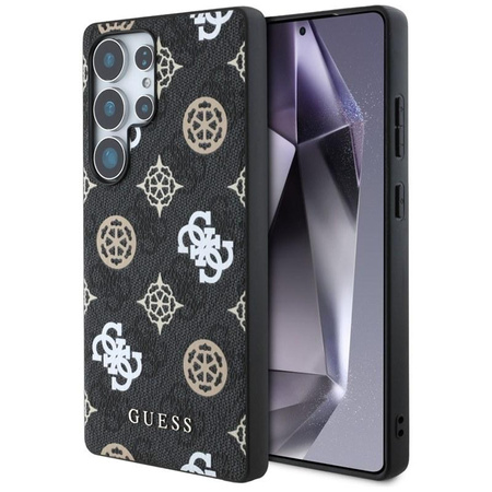 Guess 4G Imprimé motif pivoine coloré MagSafe - étui pour Samsung Galaxy S25 Ultra (noir)