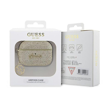 Guess 4G Glitter Flake - Étui AirPods Pro 2 (Or)