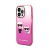 Karl Lagerfeld Gradient Ikonik Karl & Choupette - Etui iPhone 14 Pro (różowy)