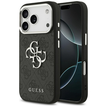 Guess 4G Big 4G Classic Logo - Case iPhone 17 Pro (Schwarz / Silber)