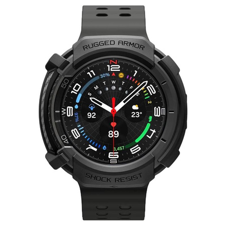 Spigen Rugged Armor – Pouzdro pro Samsung Galaxy Watch 8 Classic 46 mm (Matte Black)