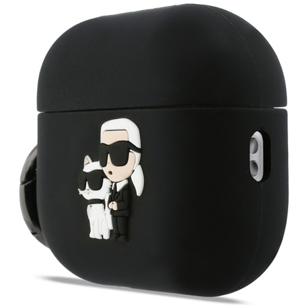 Karl Lagerfeld Szilikon Karl & Choupette Head 3D - AirPods Pro 3 tok (fekete)