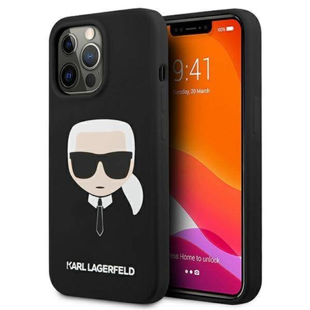 Karl Lagerfeld Silicone Iconic Karl`s Head - iPhone 13 Pro Case (black)