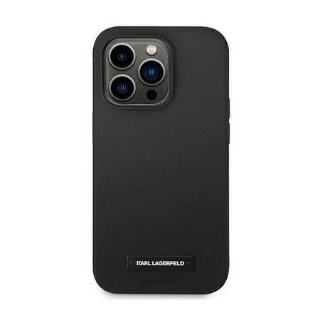 Karl Lagerfeld Silikonplakette Magsafe - iPhone 14 Pro Tasche (schwarz)