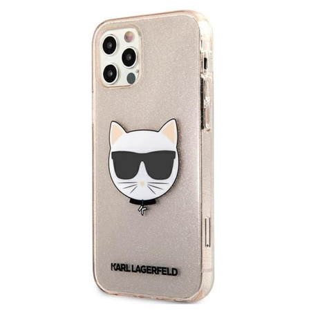 Karl Lagerfeld Choupette Head Glitter - iPhone 12 Pro Max tok (arany)