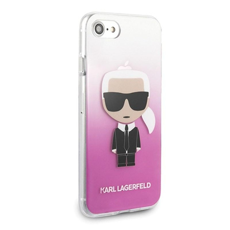 Karl Lagerfeld Iconic Karl Gradient - Coque iPhone SE 2020 / 8 / 7 (rose)
