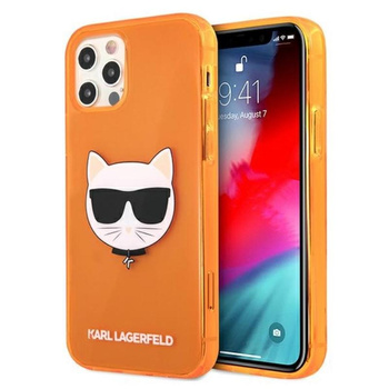Karl Lagerfeld Choupette Head - iPhone 12 Pro Max Hülle (fluo orange)
