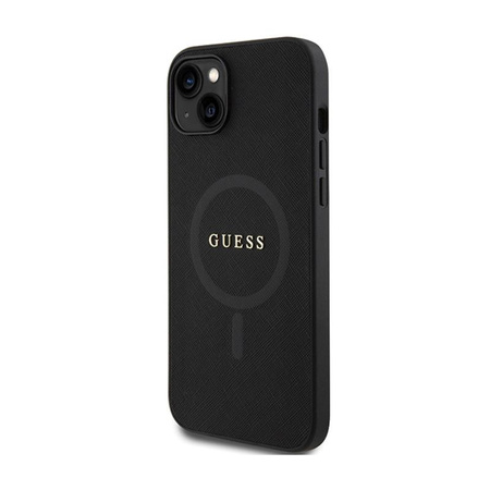 Guess Saffiano MagSafe - iPhone 15 Tasche (schwarz)