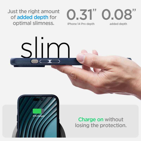 Spigen Mag Armor – Etui do iPhone 14 Pro (Granatowy)