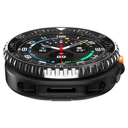 Spigen Bezel Tune Pro Diver - Case / Protective Ring for Samsung Galaxy Watch 8 Classic 46 mm (Silver)
