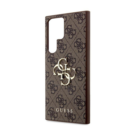 Guess 4G Big Metal Logo - Étui Samsung Galaxy S24 Ultra (marron)