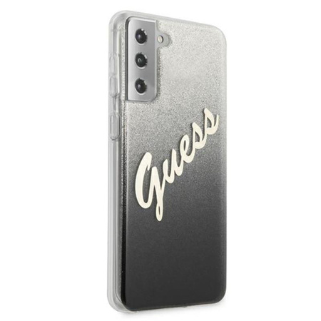 Guess Glitter Gradient Script - Etui Samsung Galaxy S21+ (czarny)