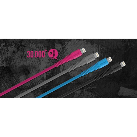 Momax Tough link - Kabel połączeniowy USB do Lightning MFi , 2.4 A, 1.2 m (Gray)