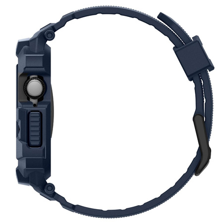 Spigen Rugged Armor Pro V2 – Armband mit Hülle für Apple Watch 10 / 11 42 mm (Navy Blue)