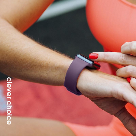 Crong Liquid - Armband für Apple Watch 44/45/46/49 mm (pflaume)