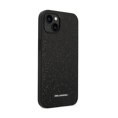 Karl Lagerfeld Glitter Plaque Logo - Hülle für iPhone 14 Plus (Schwarz)