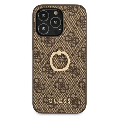 Pouzdro Guess 4G Ring Case - pouzdro pro iPhone 13 Pro Max (hnědé)