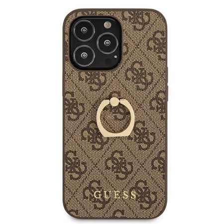 Guess 4G Ring Case - Coque pour iPhone 13 Pro Max (marron)