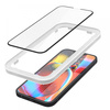 Spigen Alm Glass FC - gehärtetes Glas für iPhone 16e / iPhone 14 / iPhone 13 / iPhone 13 Pro (schwarzer Rahmen)