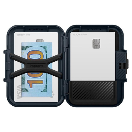 Spigen Lock Fit MagSafe - Magnetische Brieftasche (Metall Schiefer)