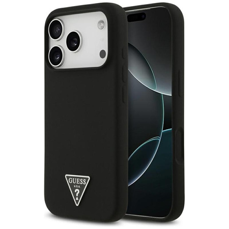 Guess Silicone Triangle Logo MagSafe - iPhone 17 Pro Case (black)