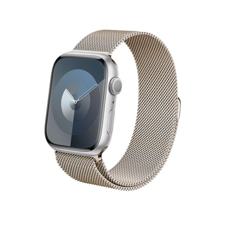Crong Milano Steel – Stainless Steel Strap for Apple Watch 44/45/46/49mm (Champagne)