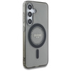 Guess Rhinestones imprimés Logo classique MagSafe - étui pour Samsung Galaxy S25 (noir)