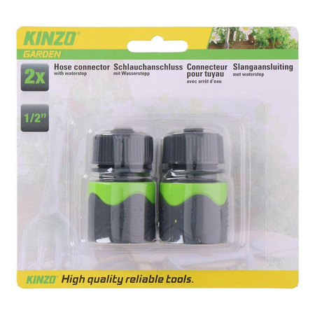 Kinzo - 1/2" kerti tömlőcsatlakozó (2 db.)