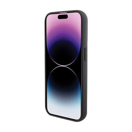 Karl Lagerfeld Gripstand Saffiano Choupette Pins - iPhone 14 Pro Case (black)