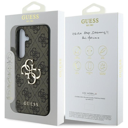Guess Big 4G Classic Logo - étui pour Samsung Galaxy S25 (marron)