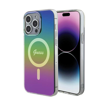 Guess IML Iridescent MagSafe - pouzdro pro iPhone 15 Pro (barevné)