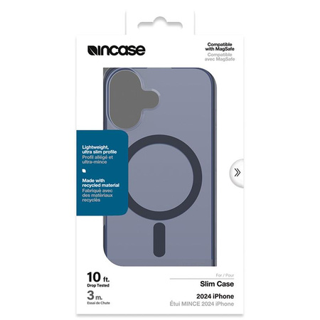 Incase Slim Case MagSafe - Étui pour iPhone 16 (Deep Space Blue)