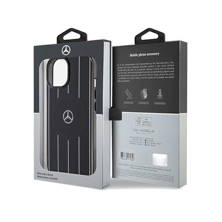 Mercedes dvouvrstvé pouzdro MagSafe - iPhone 15 (černé)