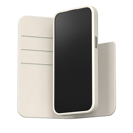 Moshi Overture MagSafe - Leather 3-in-1 flip case for iPhone 15 Pro Max (Eggnog White)