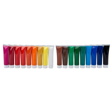 Artist & Co - Set de peintures acryliques en tubes de 36 ml 18 couleurs