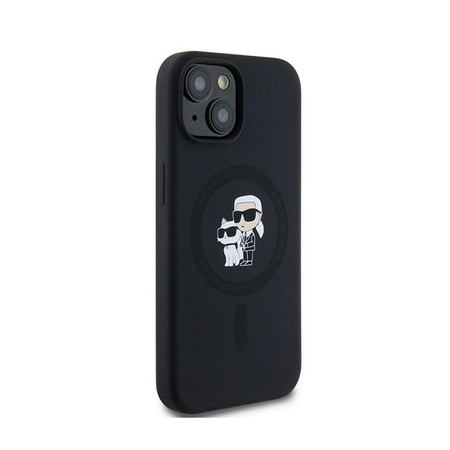 Karl Lagerfeld Silicone Karl & Choupette MagSafe - iPhone 15 / 14 / 13 Case (black)