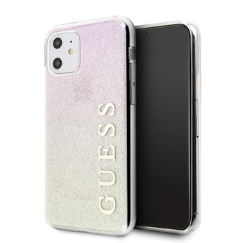 Guess Glitter Gradient - Coque iPhone 11 (Or/Rose)