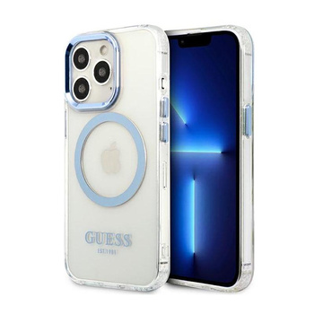 Guess Metal Outline Magsafe - iPhone 13 Pro Case (clair / bleu)