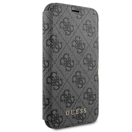 Collection Guess Booktype 4G Charms - Étui pour iPhone 11 avec fentes pour cartes (noir)