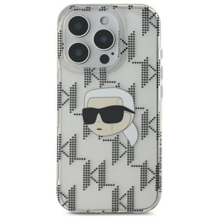 Karl Lagerfeld IML Karl Head Electroplated - Hülle für iPhone 16 Pro (transparent)