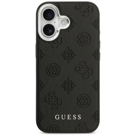ETUI DO IPHONE 17 do MAGSAFE GUESS ORYGINALNE CZARNE SKÓRZANE MODNE CASE