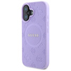 Guess Saffiano Pfingstrose Classic Logo MagSafe - iPhone 16 Tasche (lila)