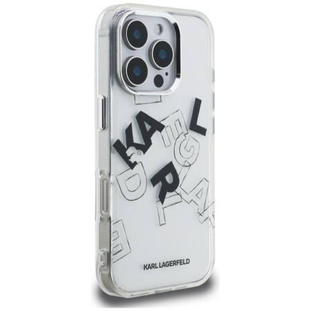 Karl Lagerfeld IML Sketched Graphic – Hülle für iPhone 16 Pro (transparent)